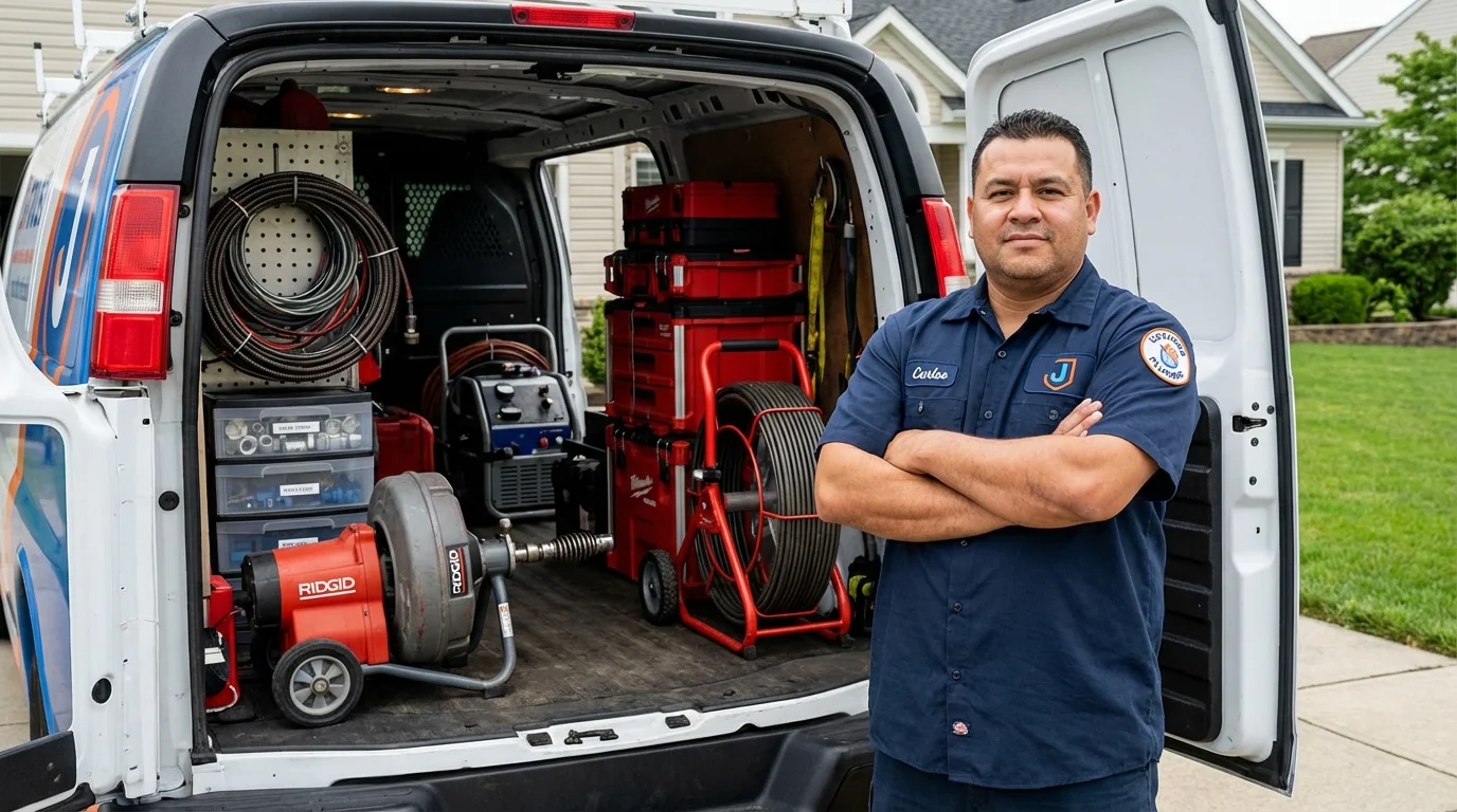 Professional drain cleaning equipment and Johns Plumbing LLC plumber in Aguadilla